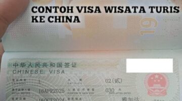 CONTOH VISA CHINA TURIS